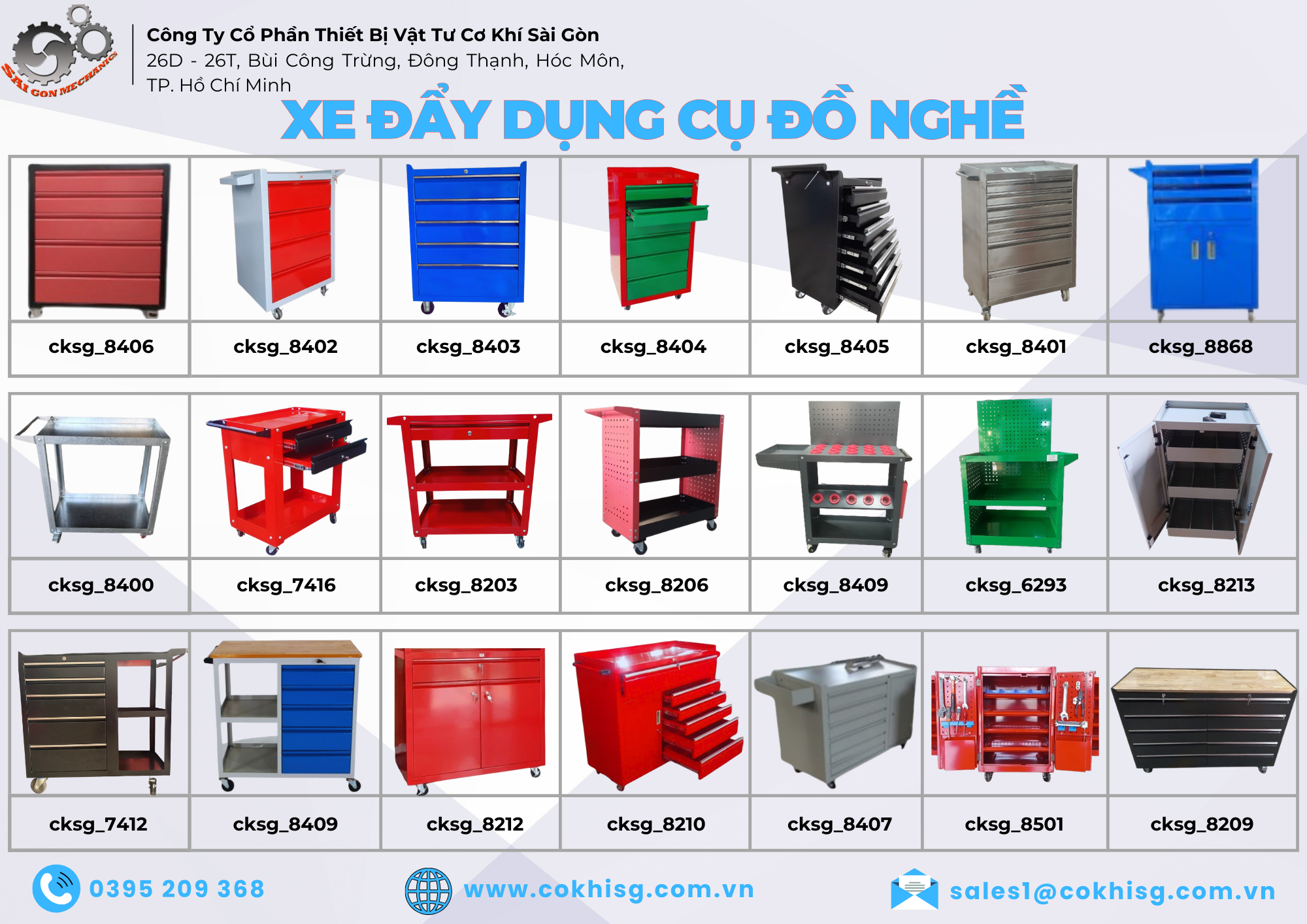 [cksg] xe đẩy dụng cụ đồ nghề